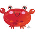 Crab Foil Balloon 55cm x 38cm Each