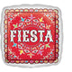 Amscan_OO Balloon - Foil Fiesta Picado Red Square Foil Balloon 45cm Each