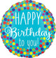 Amscan_OO Balloon - Foil Happy Birthday to You Dots Self Sealing Foil Balloon 45cm Each