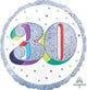 Amscan_OO Balloon - Foil Holographic Here's to Your Birthday 30th Foil Balloon 45cm Each