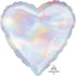 Holographic Iridescent Heart Foil Balloon 45cm Each