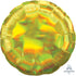 Holographic Iridescent Yellow Circle Foil Balloon 45cm Each