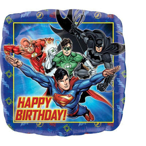 Amscan_OO Balloon - Foil Justice League Happy Birthday Foil Balloon 45cm Each