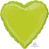 Kiwi Green Heart Foil Balloon 45cm Each