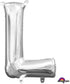 Letter L Silver Foil Balloon 40cm Each