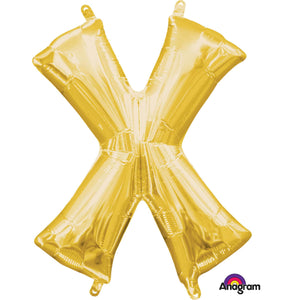 Amscan_OO Balloon - Foil Letter X Gold Foil Balloon 40cm Each