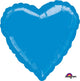 Amscan_OO Balloon - Foil Metallic Blue Heart Foil Balloon 45cm Each