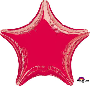 Amscan_OO Balloon - Foil Metallic Red Star Foil Balloon 45cm Each