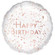 Balloon - Foil Rose Gold Happy Birthday Foil Balloon 45cm Each