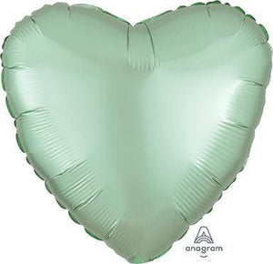 Amscan_OO Balloon - Foil Satin Luxe Mint Green Heart Foil Balloon 45cm Each