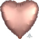 Amscan_OO Balloon - Foil Satin Luxe Rose Copper Heart Foil Balloon 45cm Each