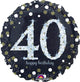 Amscan_OO Balloon - Foil Sparkling Happy 40th Birthday Foil Balloon 45cm Each