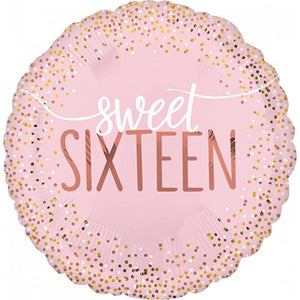 Amscan_OO Balloon - Foil Sweet Sixteen Blush Foil Balloon 45cm Each