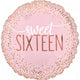 Amscan_OO Balloon - Foil Sweet Sixteen Blush Foil Balloon 45cm Each