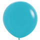 Amscan_OO Balloon - Plain Latex Caribbean Blue Yellow Latex Balloons 60cm 3pk