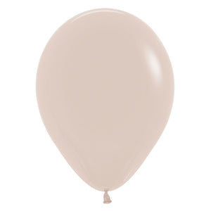 Amscan_OO Balloon - Plain Latex Fashion White Sand Latex Balloons 30cm 100pk