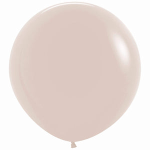 Amscan_OO Balloon - Plain Latex Fashion White Sand Latex Balloons 60cm 3pk