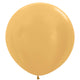 Amscan_OO Balloon - Plain Latex Gold Green Latex Balloons 60cm 3pk