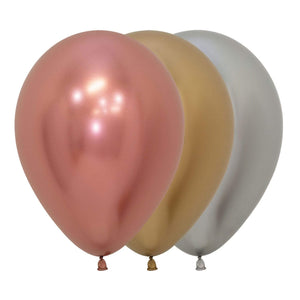 Amscan_OO Balloon - Plain Latex Metallic Reflex Deluxe Assorted Latex Balloons 30cm 50pk