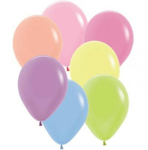 Amscan_OO Balloon - Plain Latex Neon Assorted Latex Balloons 30cm 100pk