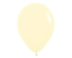 Amscan_OO Balloon - Plain Latex Pastel Matte Yellow Latex Balloons 30cm 100pk