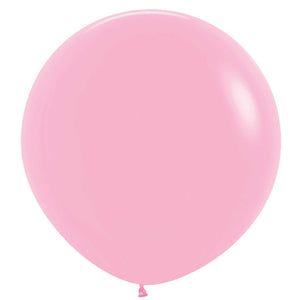 Amscan_OO Balloon - Plain Latex Pastel Pink Black Latex Balloons 60cm 3pk