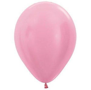 Amscan_OO Balloon - Plain Latex Satin Pearl Pink Latex Balloons 30cm 25pk