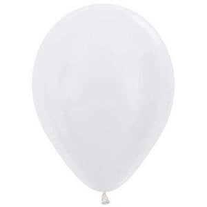 Amscan_OO Balloon - Plain Latex Satin Pearl White Latex Balloons 30cm 100pk