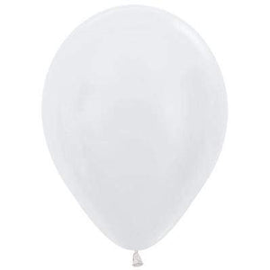 Amscan_OO Balloon - Plain Latex Satin Pearl White Latex Balloons 30cm 25pk