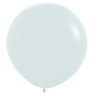 Amscan_OO Balloon - Plain Latex White Green Latex Balloons 60cm 3pk