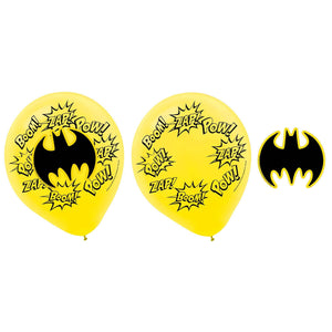 Amscan_OO Balloon - Printed Latex Batman Heroes Unite Paper Adhesive Add-Ons Latex Balloons 30cm 6pk