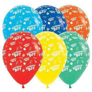 Amscan_OO Balloon - Printed Latex Birthday Boy Fashion Assorted Latex Balloon 30cm 25pk