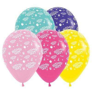 Amscan_OO Balloon - Printed Latex Birthday Girl Fashion Assorted Latex Balloon 30cm 25pk