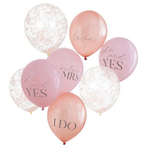 Balloon - Printed Latex Hen Party Mixed Pack Of Hen Party Slogan & Confetti Balloons 30cm 8pk