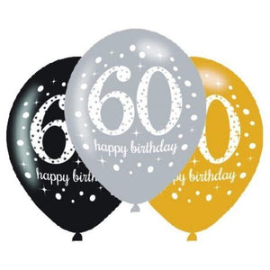 Amscan_OO Balloon - Printed Latex Sparkling Celebration 60th Latex Balloon 30cm 6pk