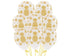 Tropical Design on Crystal Clear Latex Balloons 30cm 12pk