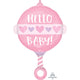 Amscan_OO Balloon - Supershapes, Numbers & Letters Baby Girl Rattle Supershape Foil Balloon 43cm x 60cm Each