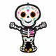 Amscan_OO Balloon - Supershapes, Numbers & Letters Day of the Dead Standing Skeleton Supershape Foil Balloon 66cm x 86cm Each