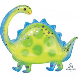 Amscan_OO Balloon - Supershapes, Numbers & Letters Dino-Mite Party Brontosaurus Dinosaur Supershape Foil Balloon 81cm x 68cm Each