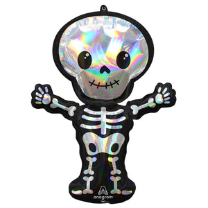 Amscan_OO Balloon - Supershapes, Numbers & Letters Holographic Iridescent Skeleton Supershape Foil Balloon 66cm x 86cm Each