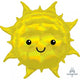 Amscan_OO Balloon - Supershapes, Numbers & Letters Holographic Iridescent Sun Supershape Foil Balloon 68cm x 68cm Each