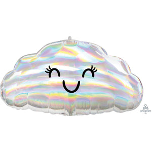 Amscan_OO Balloon - Supershapes, Numbers & Letters Iridescent Cloud Supershape Foil Balloon 58cm x 30cm Each