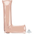 Letter L Rose Gold Supershape Foil Balloon 60cm x 81cm Each
