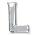 Letter L Silver Supershape Foil Balloon 86cm Each