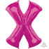 Letter X Pink Supershape Foil Balloon 66cm x 83cm Each