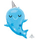 Amscan_OO Balloon - Supershapes, Numbers & Letters Narwhal Baby SuperShape Foil Balloon 66cm x 76cm Each