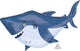 Amscan_OO Balloon - Supershapes, Numbers & Letters Ocean Buddies Shark Supershape Foil Balloon 101cm x 81cm Each