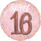 Amscan_OO Balloon - Supershapes, Numbers & Letters Sweet Sixteen Pink Blush Supershape Foil Balloon 91cm Each