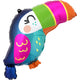 Amscan_OO Balloon - Supershapes, Numbers & Letters Tropical Toucan Supershape Foil Balloon 68cm x 38cm Each