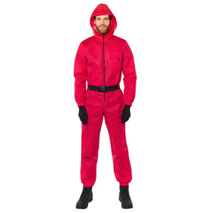 Costume Men Extra Large Squid Game Guard Jumpsuit Men Costume